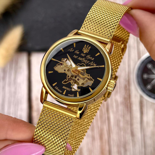 Женские механические часы Awarder 028L Gold-Black Де би не була 3 ATM