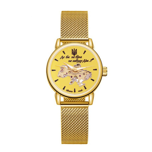 Жіночий годинник Awarder 028L All Gold механіка золотистий