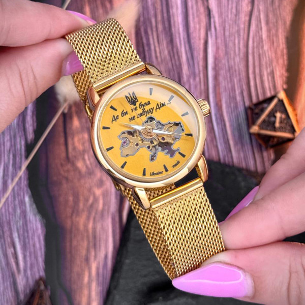 Женские часы Awarder 028L All Gold механика золотистые