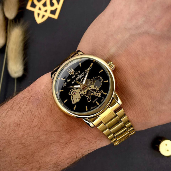 Мужские механические часы Awarder 022 Gold-Black Не Забуду Дім металлические