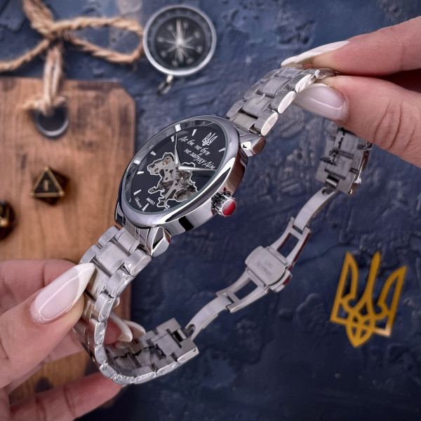 Мужские механические часы Awarder 022 Silver-Black Не Забуду Дім
