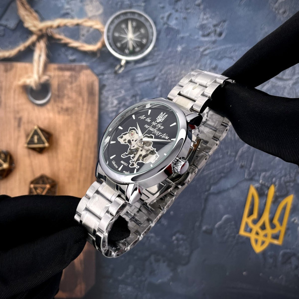Мужские механические часы Awarder 022 Silver-Black Не Забуду Дім