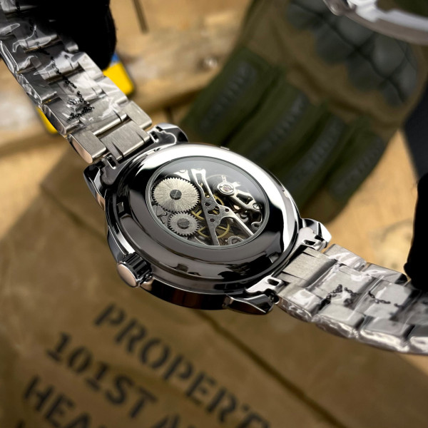 Чоловічий механічний годинник Awarder 022 Silver-White Не Забуду Дім 3 ATM