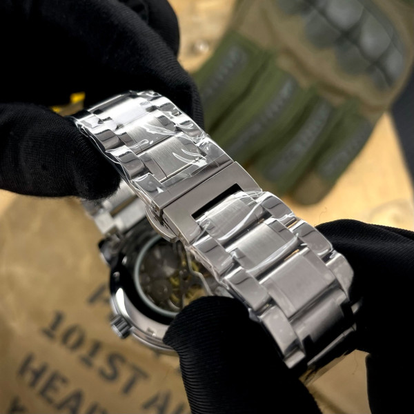 Чоловічий механічний годинник Awarder 022 Silver-White Не Забуду Дім 3 ATM