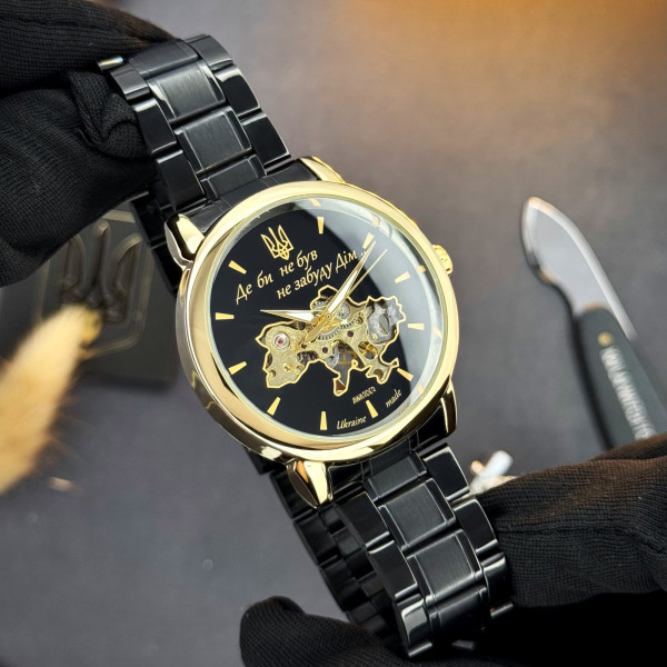 Мужские механические часы Awarder 022 Не Забуду Дім Black-Gold