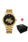 Мужские часы Awarder 022-3D Не Забуду Дім Gold-Black Steel механика