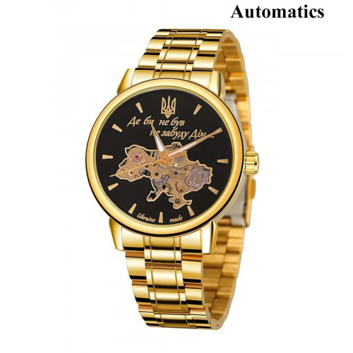 Мужские механические часы Awarder 022 Gold-Black Automatics Не Забуду Дім