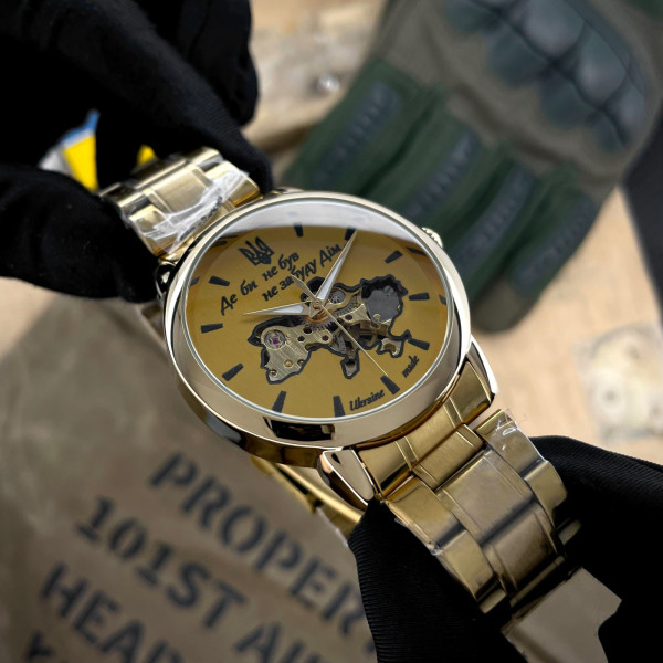 Мужские механические часы Awarder 022 Gold-Gold Не Забуду Дім с автоподзаводом