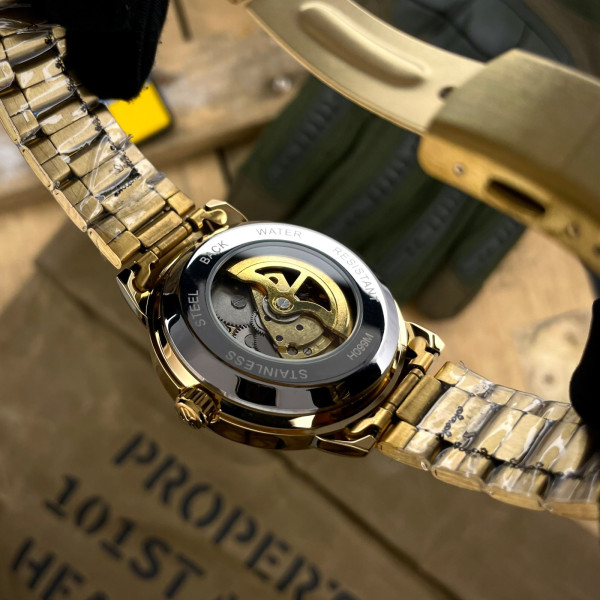 Мужские механические часы Awarder 022 Gold-Gold Не Забуду Дім с автоподзаводом
