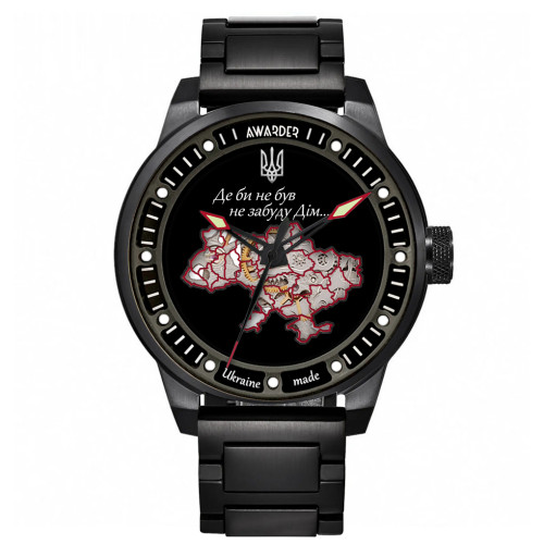 Мужские часы Awarder 058 Где бы ни был All Black Steel механика 5 ATM