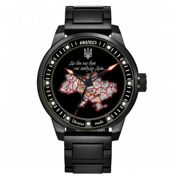 Мужские часы Awarder 058 Где бы ни был All Black Steel механика 5 ATM
