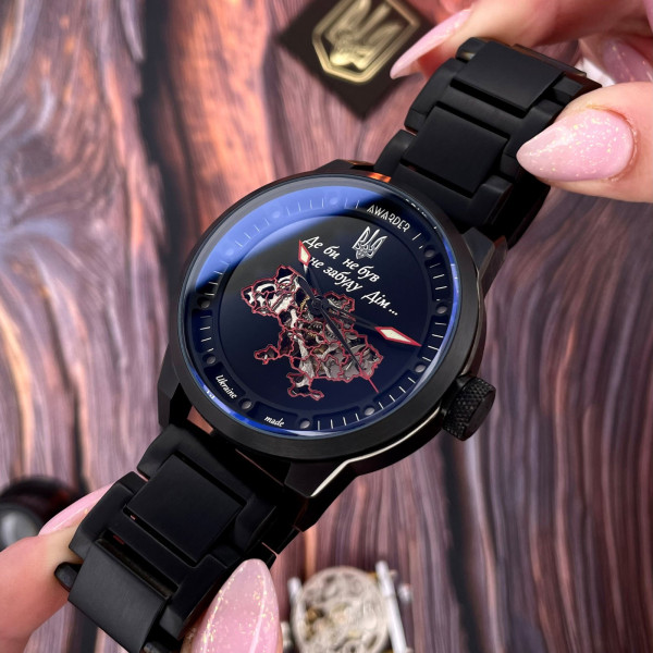 Мужские часы Awarder 058 Где бы ни был All Black Steel механика 5 ATM
