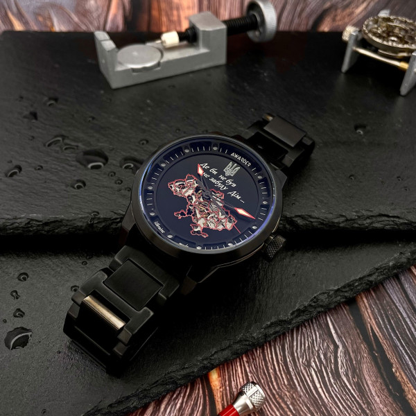 Мужские часы Awarder 058 Где бы ни был All Black Steel механика 5 ATM