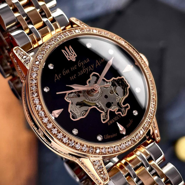 Женские часы Awarder 049 Де би не була Silver-Gold-Black механика
