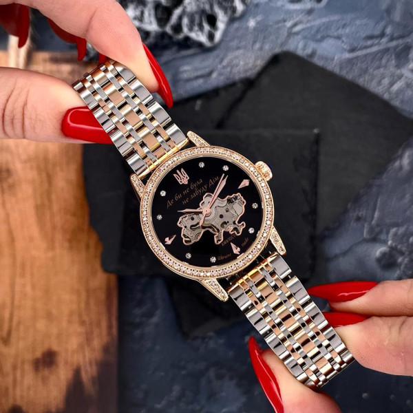 Женские часы Awarder 049 Де би не була Silver-Gold-Black механика