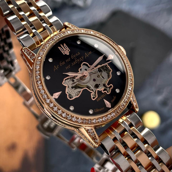 Женские часы Awarder 049 Де би не була Silver-Gold-Black механика