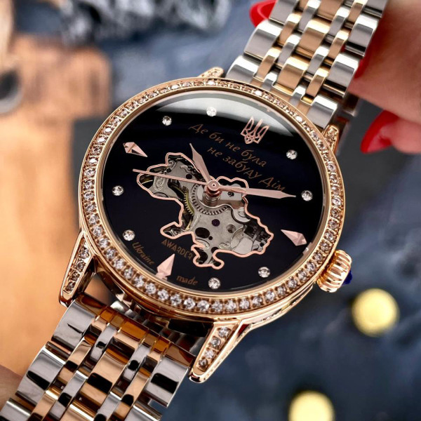 Женские часы Awarder 049 Де би не була Silver-Gold-Black механика