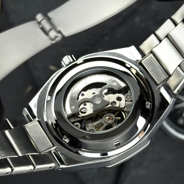 Мужские механические часы Awarder 026-3D Де би не був Silver-Black