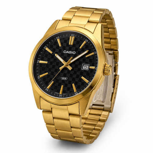 Чоловічий годинник Casio MTP-VD03G-1A золотистий кварцовий