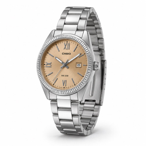 Жіночий годинник Casio LTP-1302DD-4A2 кварцовий бежевий 5 ATM