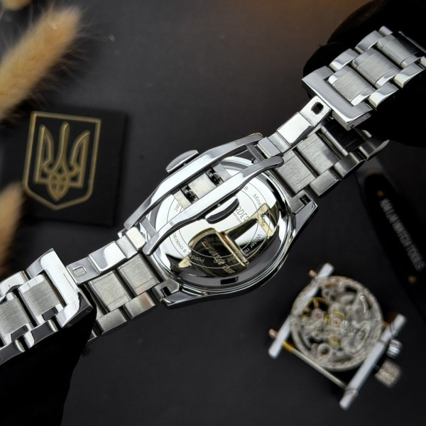 Часы наручные Awarder 023 Silver-Black Тризуб стальные кварцевые