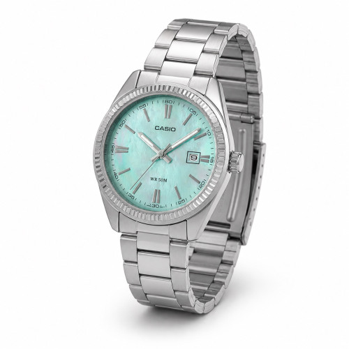Женские наручные часы Casio LTP-1302DS-2A перламутровые с водозащитой 5 ATM