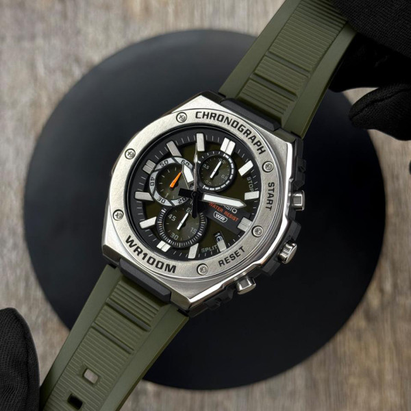 Мужские наручные часы Casio MWA-300H-3A водозащита 10 ATM зеленые
