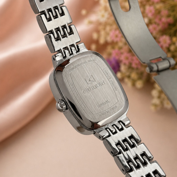 Жіночий годинник Curren 9093 Silver-White з металевим браслетом