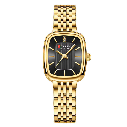 Женские часы Curren 9093 Gold-Black кварцевые металлические