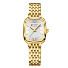 Жіночий годинник Curren 9093 Gold-White з металевим браслетом