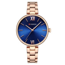Жіночий годинник Curren 9017 Rose Gold-Blue кварцовий водозахищений
