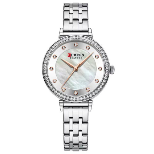 Жіночий годинник Curren 9087 Silver-White з перламутровим циферблатом