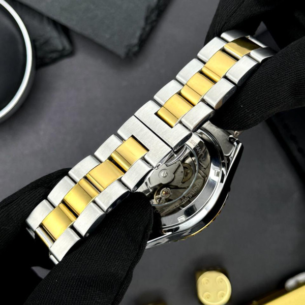 Мужские механические часы Forsining 6919 Silver-Gold-White Steel