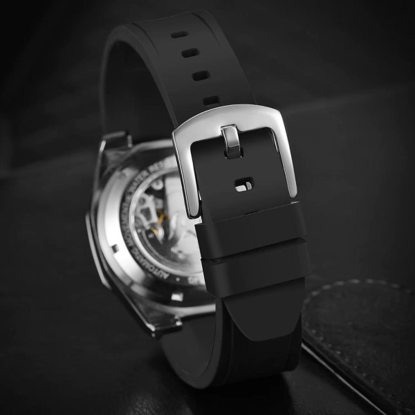 Мужские механические часы Forsining 8289 Black-Silver с автоподзаводом