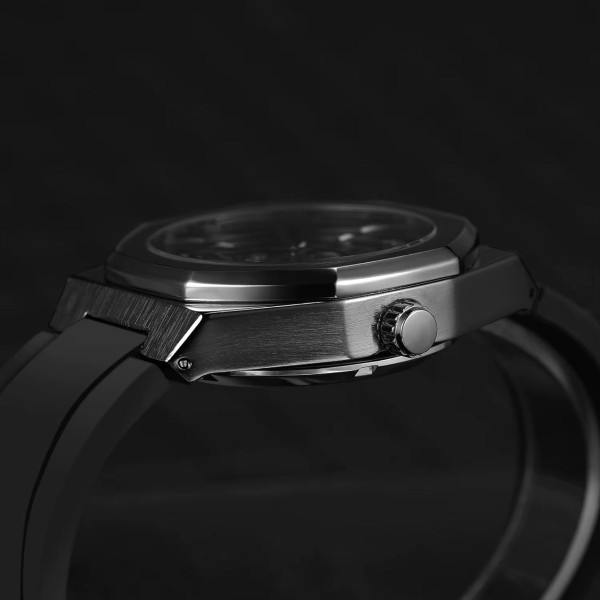 Мужские механические часы Forsining 8289 Black-Silver с автоподзаводом