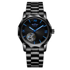Чоловічий годинник Winner 8116 Black Steel