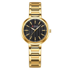 Жіночий годинник Curren 9109 Gold-Black на сталевому браслеті