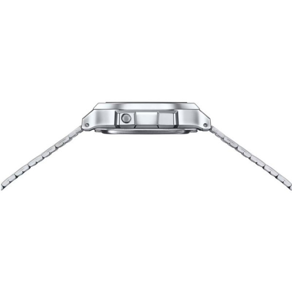 Электронные часы Casio A168WA-1W с металлическим браслетом и подсветкой