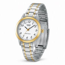 Жіночий годинник Casio LTP-1128G-7B кварцовий біколор з мінеральним склом