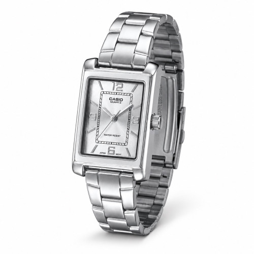 Женские часы Casio LTP-1234DD-7A классические серебристые кварцевые