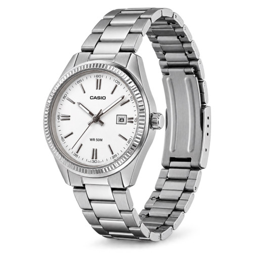 Женские часы Casio LTP-1302D-7A1 кварцевые серебристые водозащита 5 ATM