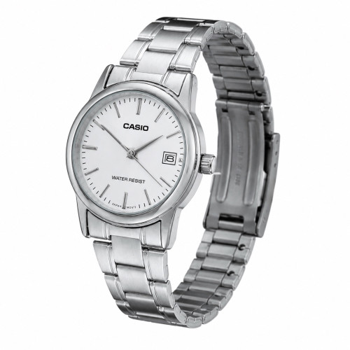Жіночий годинник Casio LTP-V002D-7A класичний сріблястий із датою