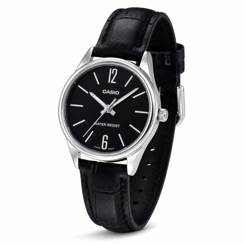 Жіночий годинник Casio LTP-V005L-1B шкіряний ремінець мінеральне скло