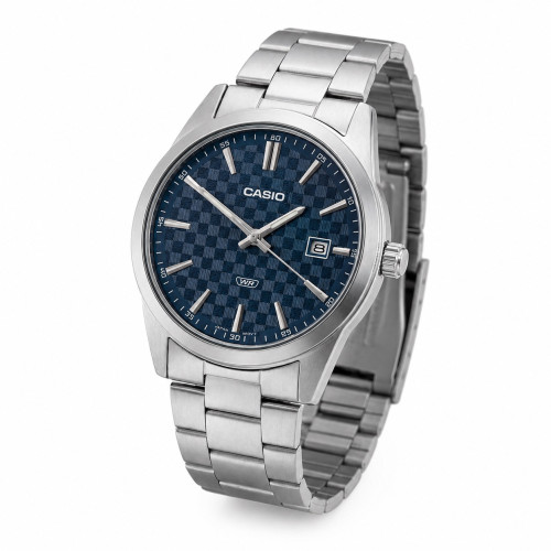 Чоловічий годинник Casio MTP-VD03D-2A2 кварцовий синій циферблат