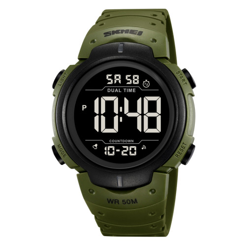 Чоловічий тактичний годинник Skmei 2304AG Army Green з водозахистом 5 ATM
