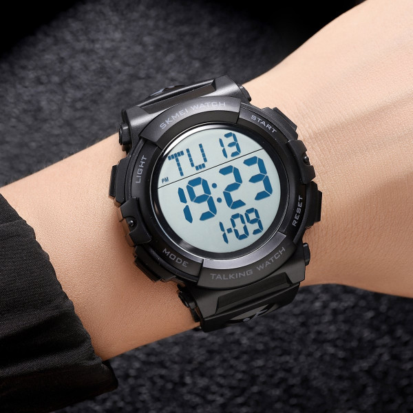 Чоловічий електронний тактичний годинник Skmei 2322BKWT Black-White