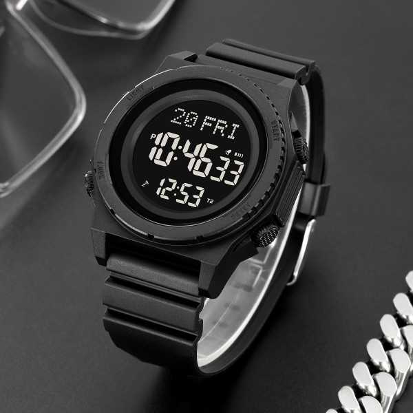 Чоловічий електронний годинник Skmei 2357BK Black 5 ATM