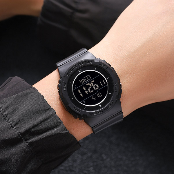 Мужские электронные часы Skmei 2400BK Black с водозащитой 3 ATM