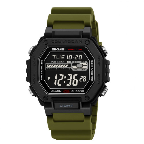 Мужские тактические часы Skmei 2523AG Army Green водонепроницаемые