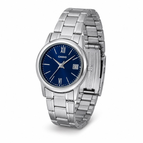 Женские часы Casio LTP-V002D-2B3 кварцевые с синим циферблатом